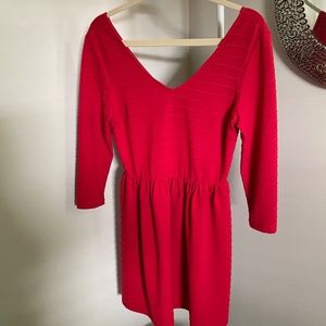 Crimson Long Sleeve mini Game Day Dress